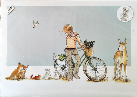 by·bm - childhood illustration, stampa fine art A3 (29,7x42 cm): EN ROUTE PETITE TROUPE 3