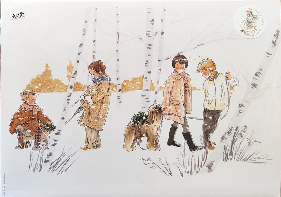 by·bm - childhood illustration, stampa fine art A3 (29,7x42 cm): FIN D’APRES MIDI