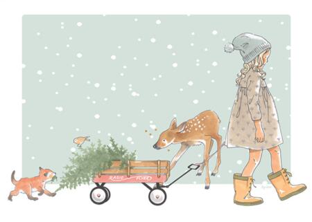 by·bm - childhood illustration, stampa fine art A3 (29,7x42 cm): PETITS PRÉPARATIFS