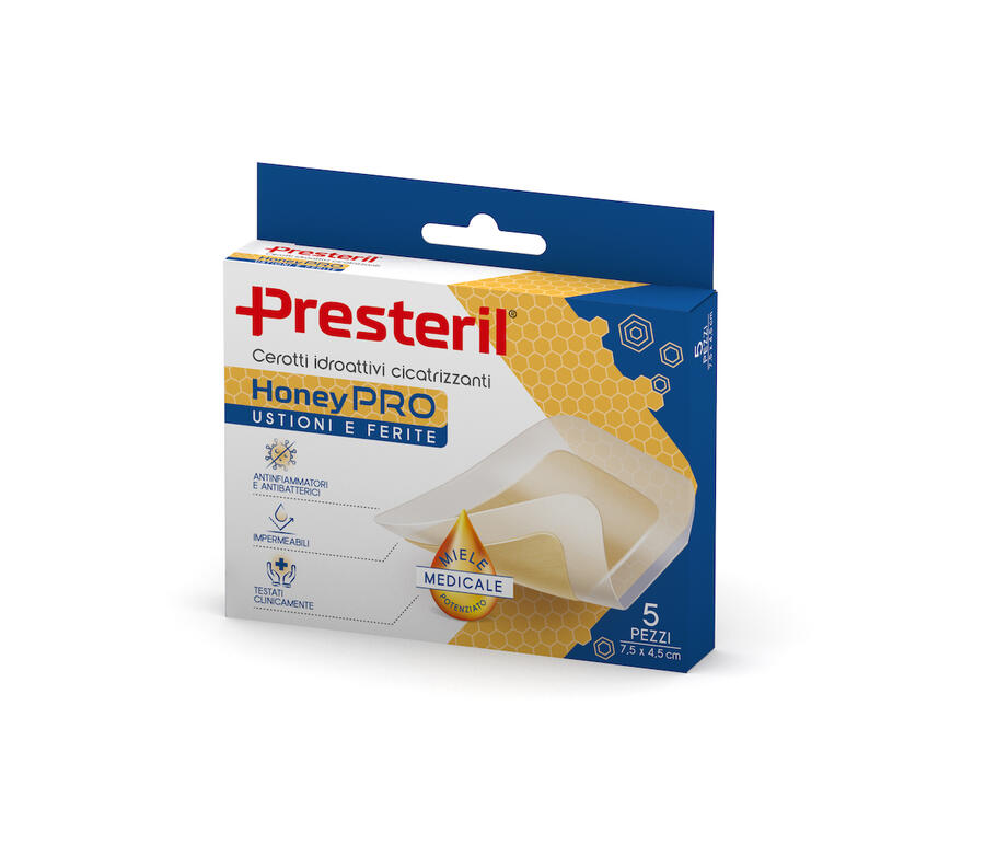 Presteril Honey PRO Ustioni e Ferite - Garze antiaderenti Cicatrizanti