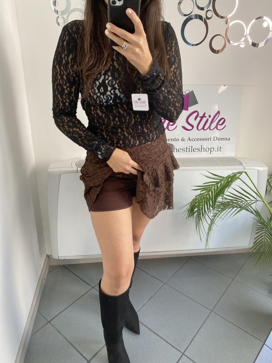 NOVITÀ Mini gonna in pizzo e balza