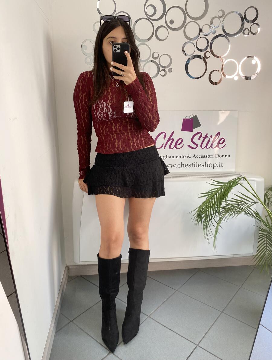 NOVITÀ Mini gonna in pizzo e balza
