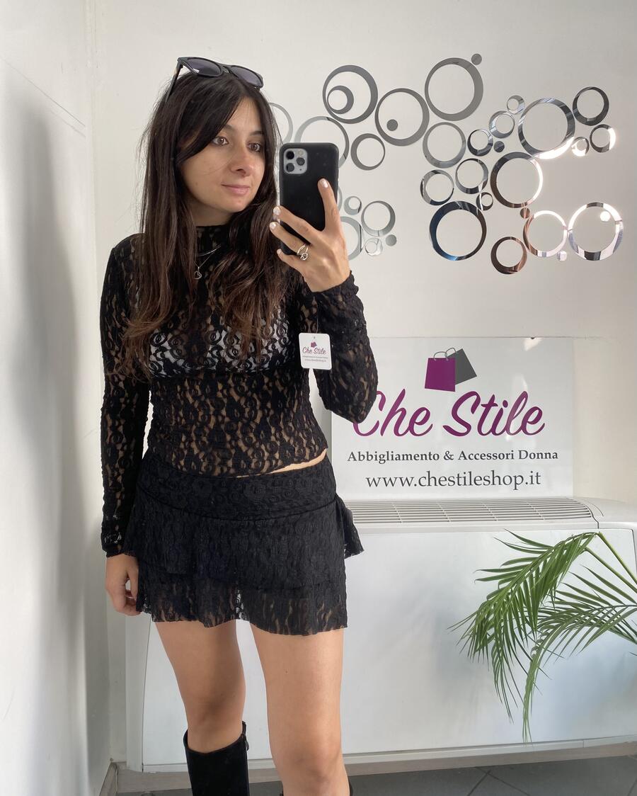 NOVITÀ Mini gonna in pizzo e balza