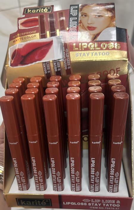 KARITE' LIPLINE & LIPGLOSS STAY TATOO 
 [Conf.da 24 pezzi]