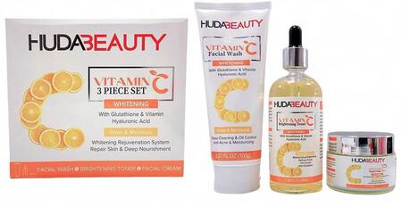 HUDABEAUTY SET CON LATTE DETERGENTE DA 100 gr+SIERO VISO DA 100 ml+CREMA VISO 50 ml
 [Conf.da 3 set]