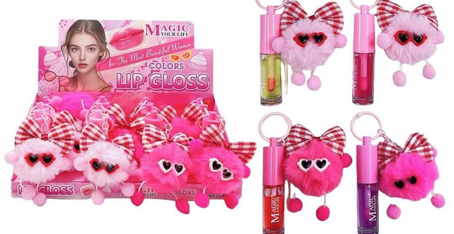 MAGIC YOUR LIFE LIPGLOSS CON PELUCHE
 [Conf.da 12 pezzi]
