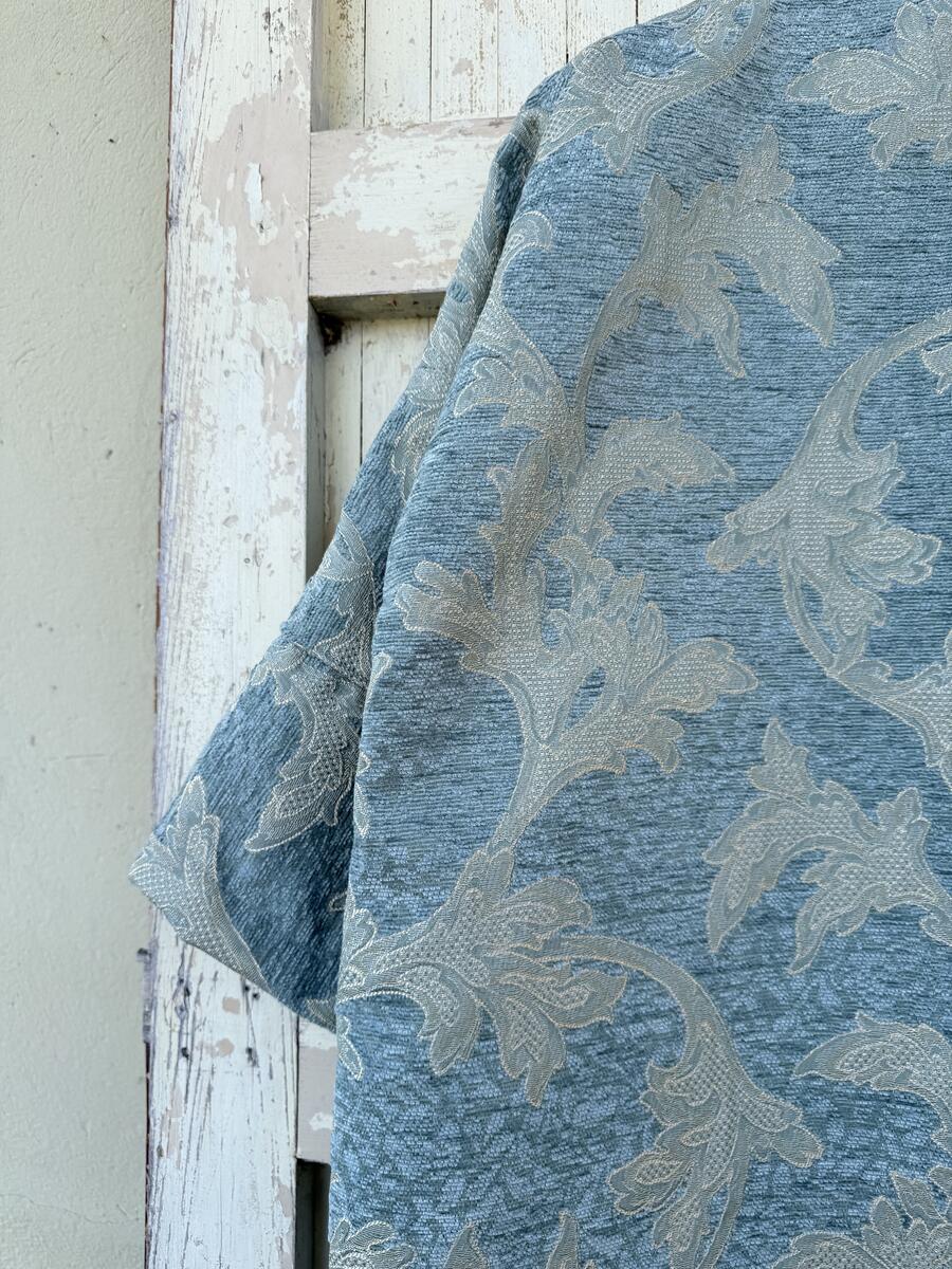 Kimono verde acqua con lavorazione lamè