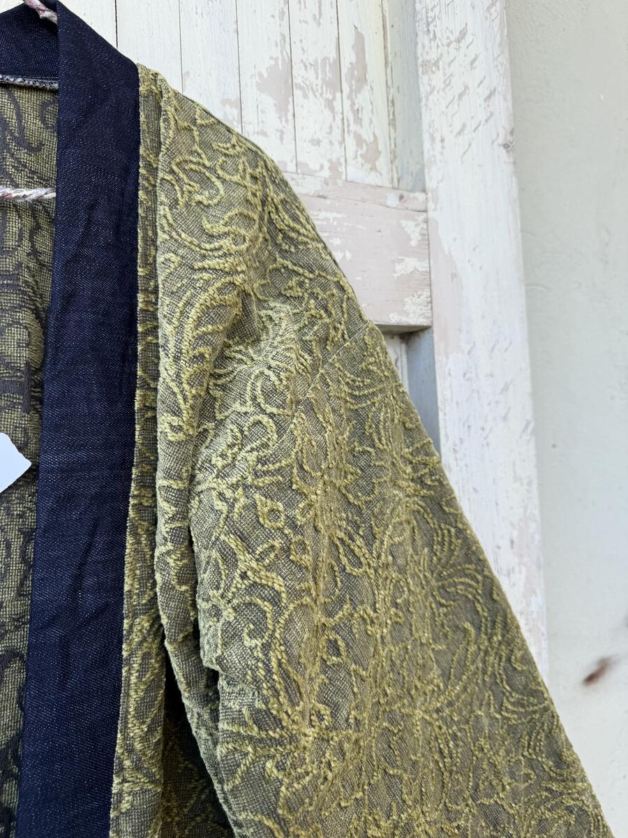 Kimono verde lavorato 