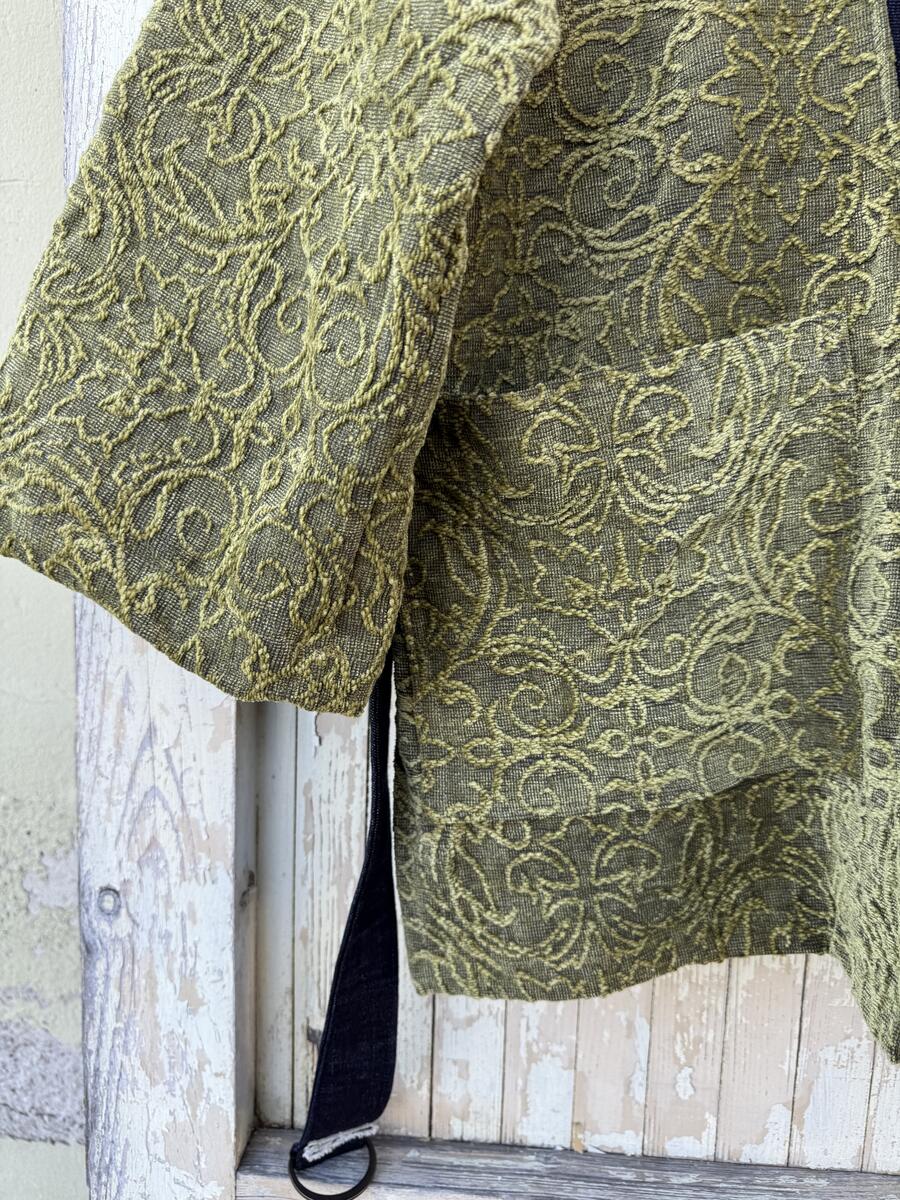 Kimono verde lavorato 