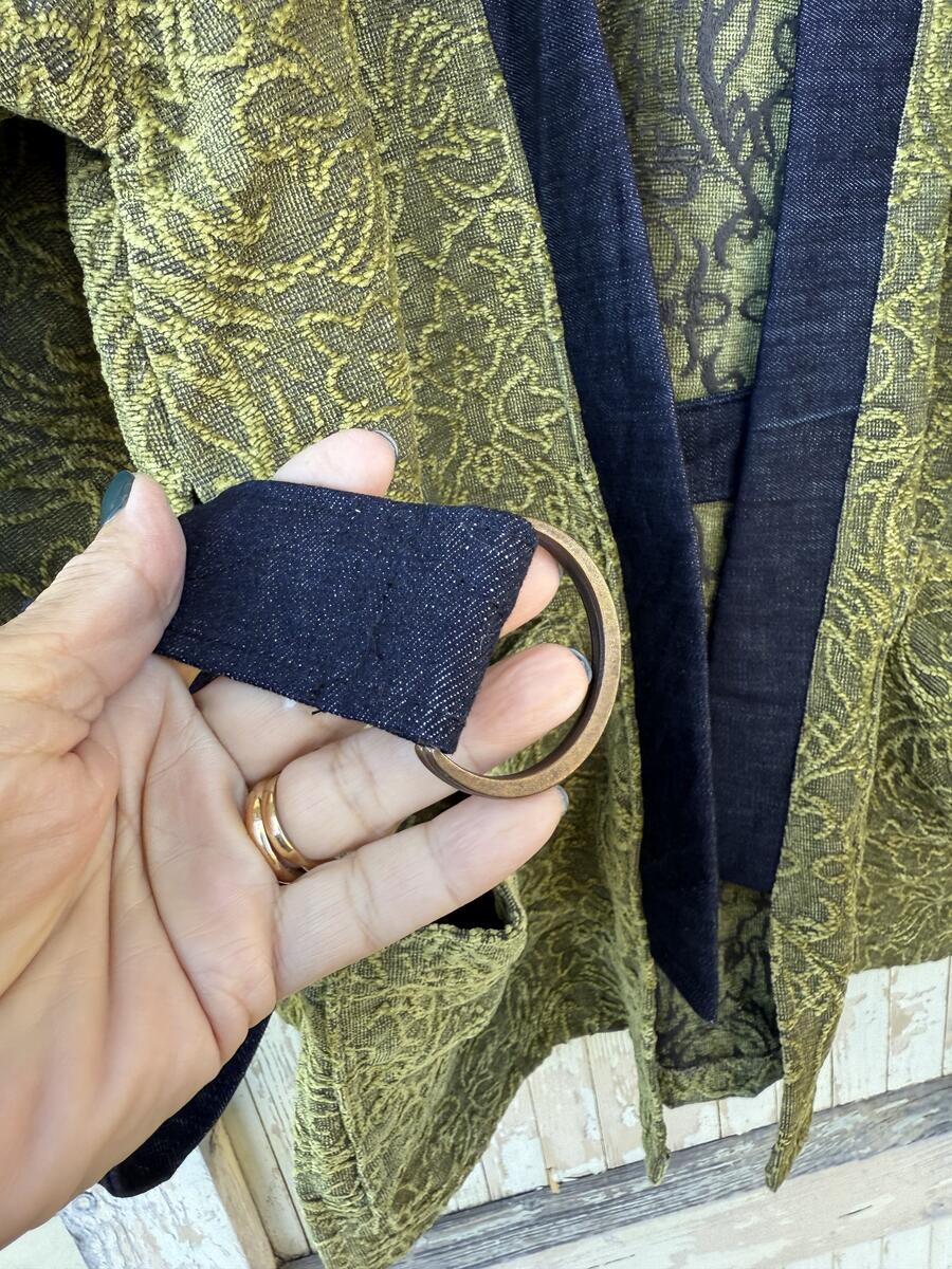 Kimono verde lavorato 