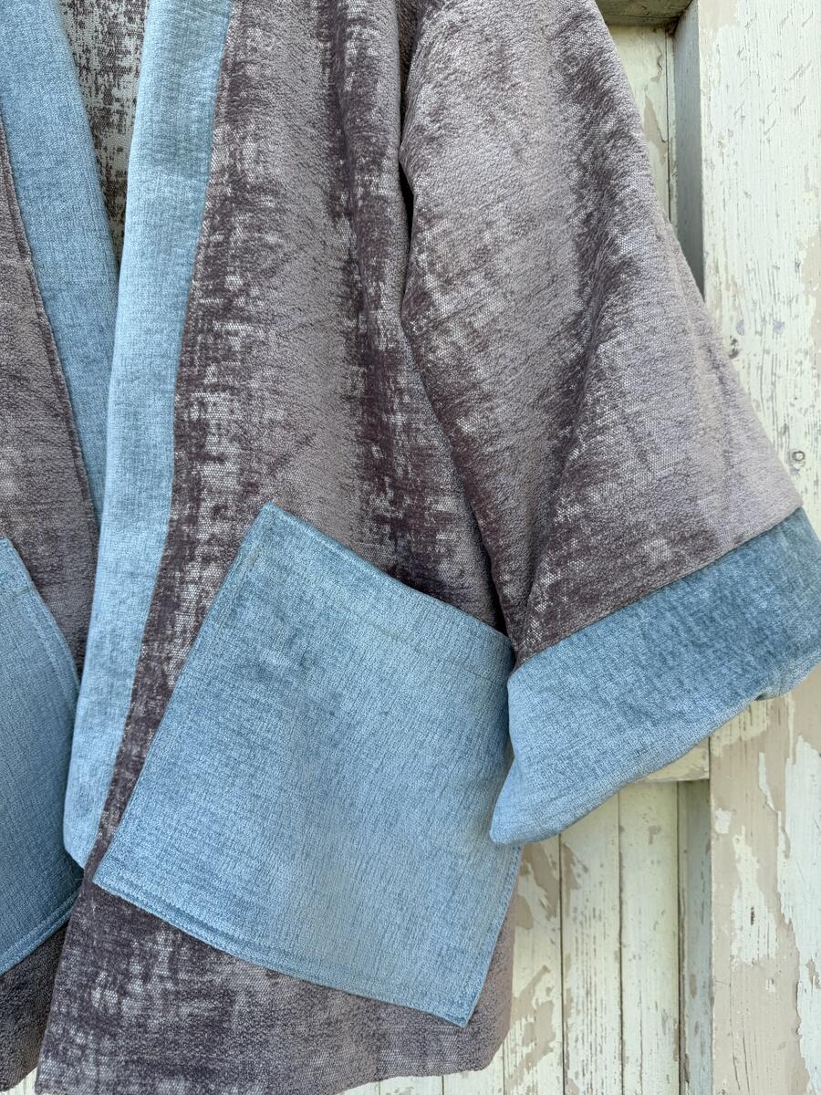 Kimono rosa antico/nocciola