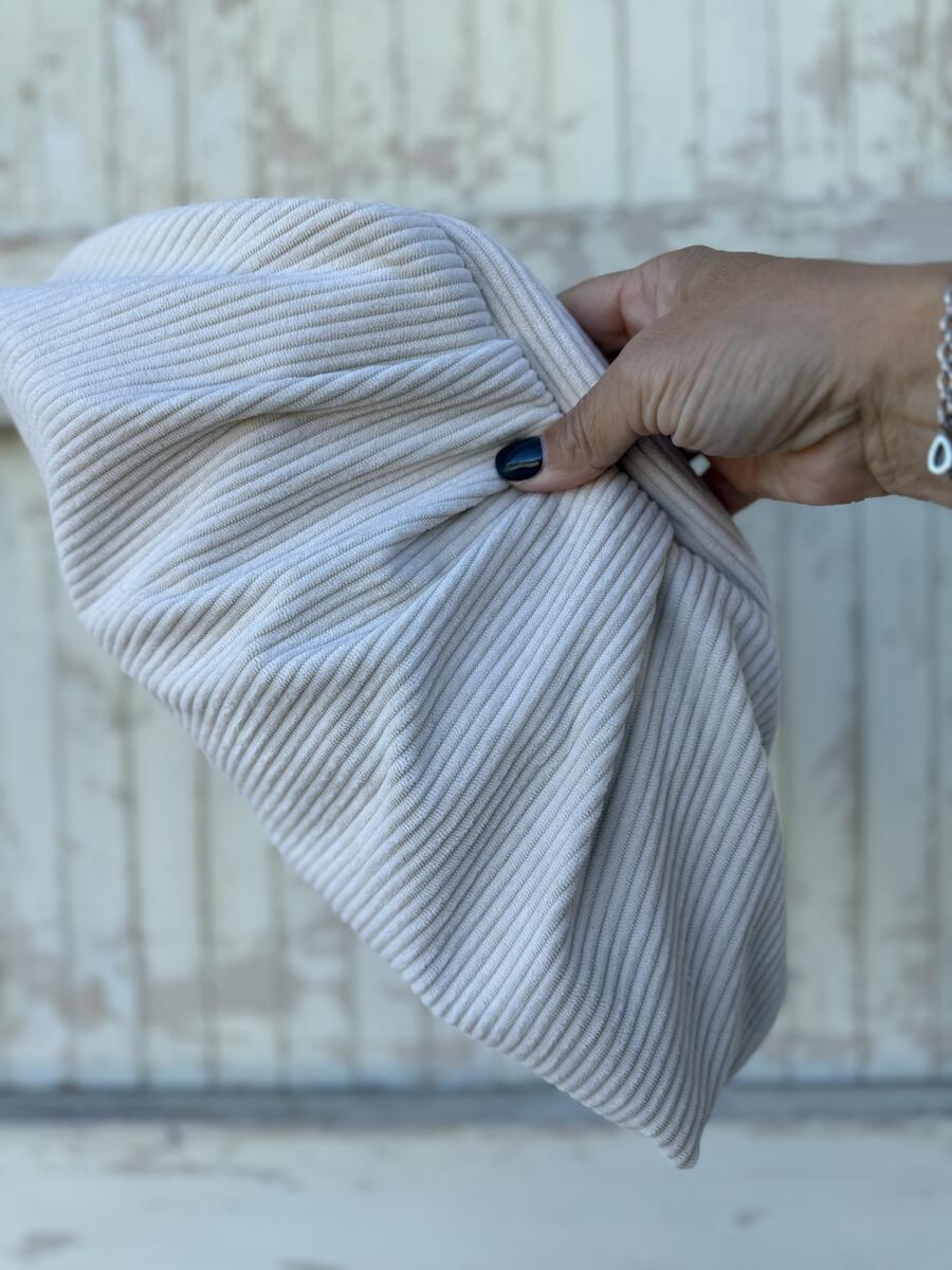Soft bag bianco burro a coste