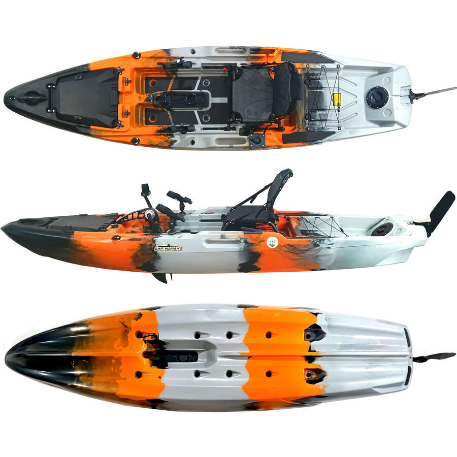 Kayak fishing a Pedali SKF Pedal Power 12 - Sistema ad Elica - 360 x 95 cm - Tiger