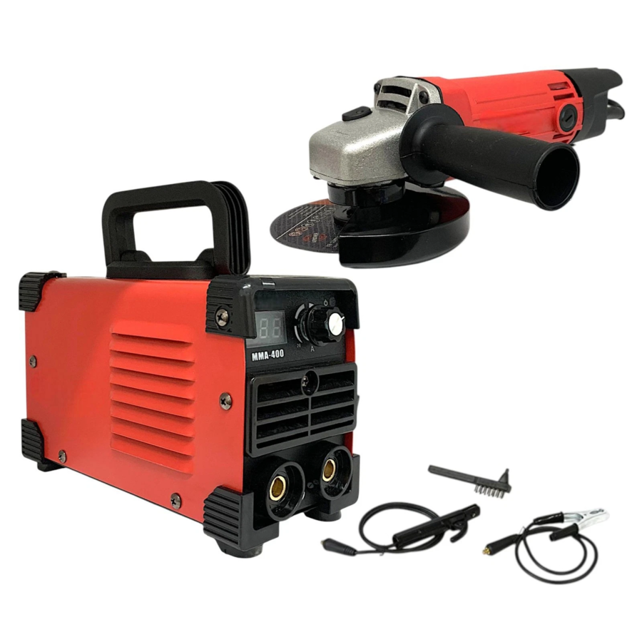 SALDATRICE + smerigliatrice flex 1000w MINI INVERTER 400 A ampere ELETTRODO