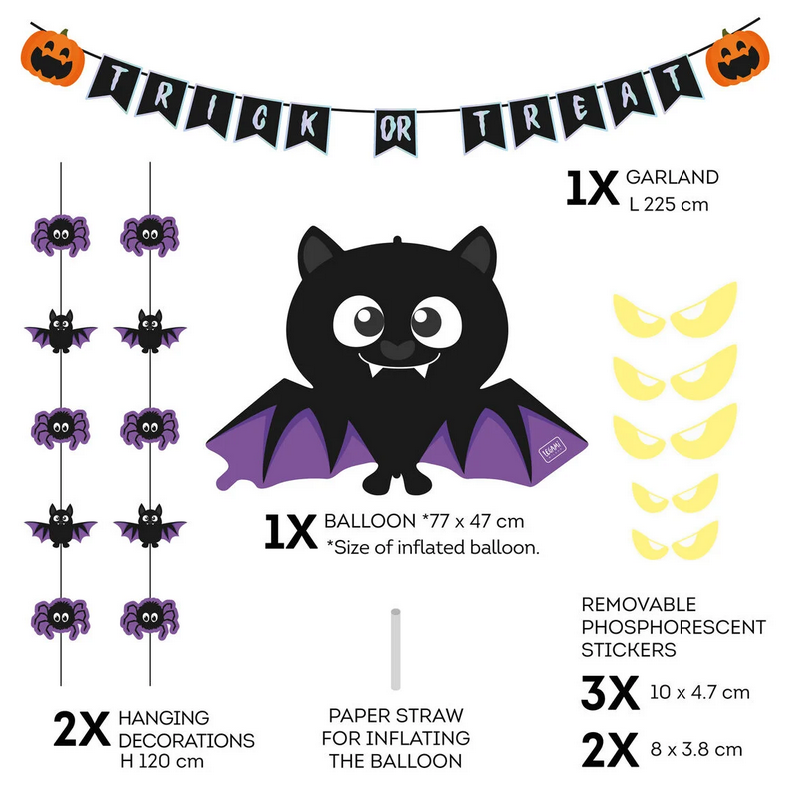 Set Decorazione Porta Halloween - Trick Or Treat
