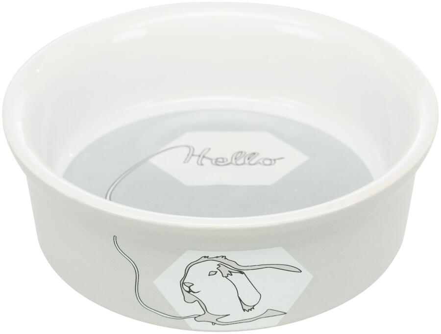 Ciotola in ceramica Hello - Grigio - 240 ml.  ø 11 cm 