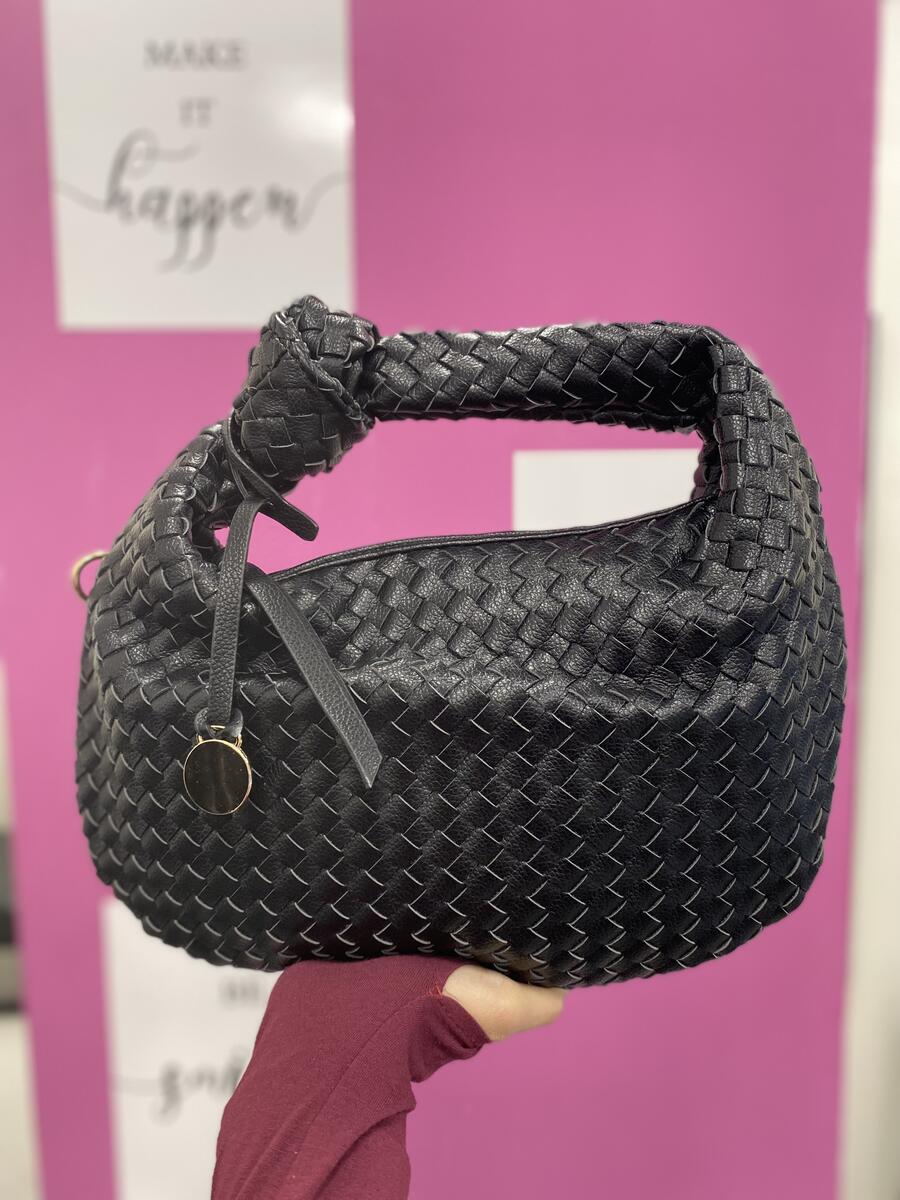 NOVITÀ Bag morbida mezza luna trama intrecciata