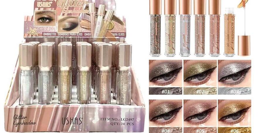 USHAS GLITTER EYESHADOW
 [Conf.da 24 pezzi]
