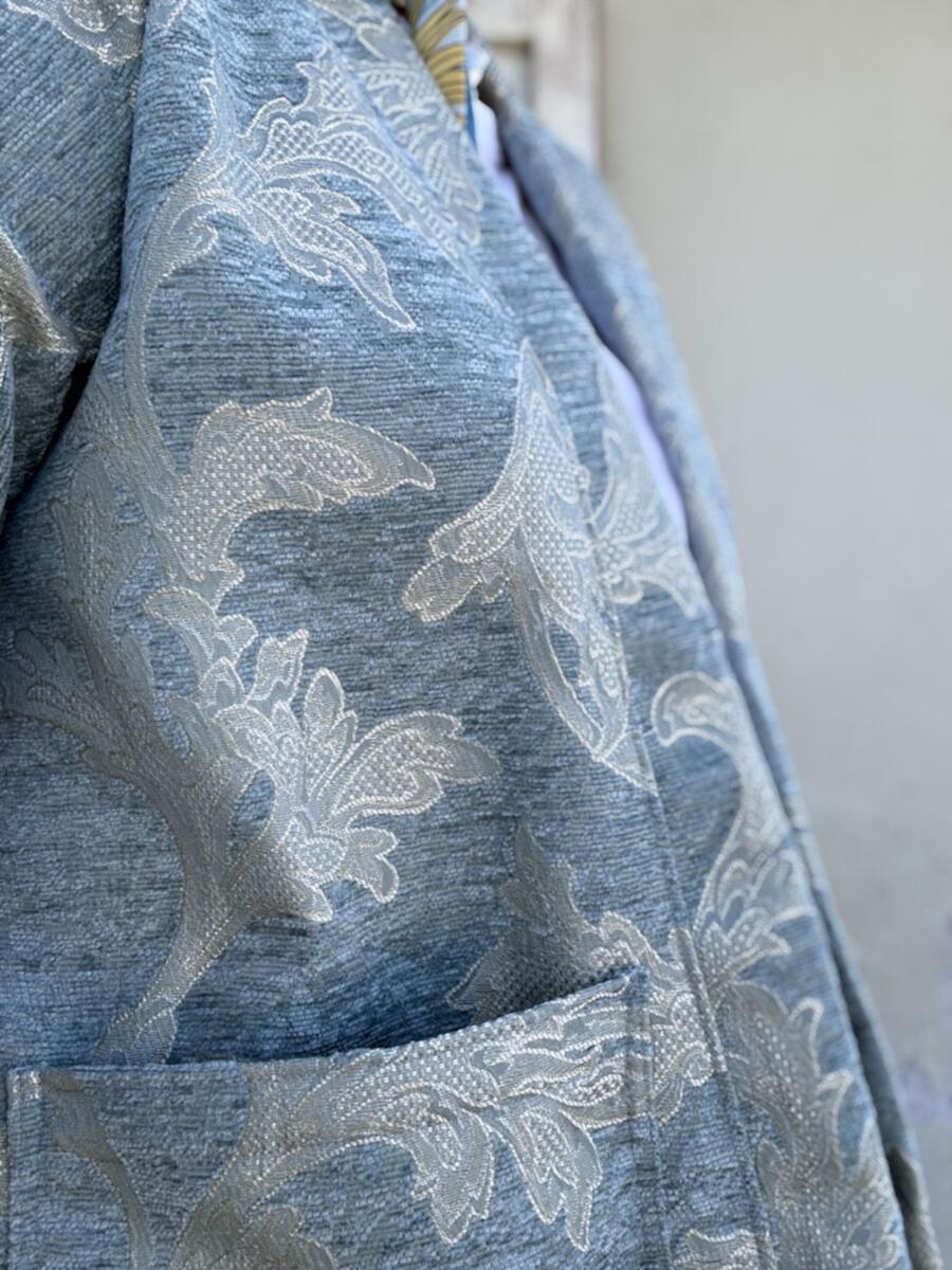 Kimono verde acqua con lavorazione lamè