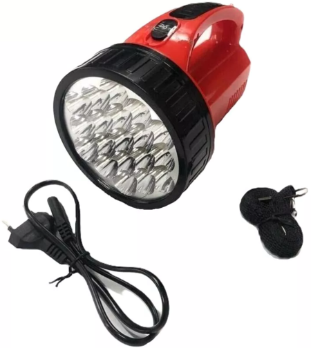 Torcia ricaricabile 19 LED alta luminosità lampada con luce diretta e intensa