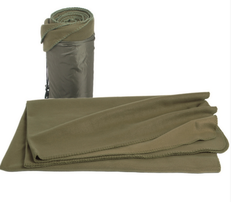 Coperta ini pile colore verde oliva 