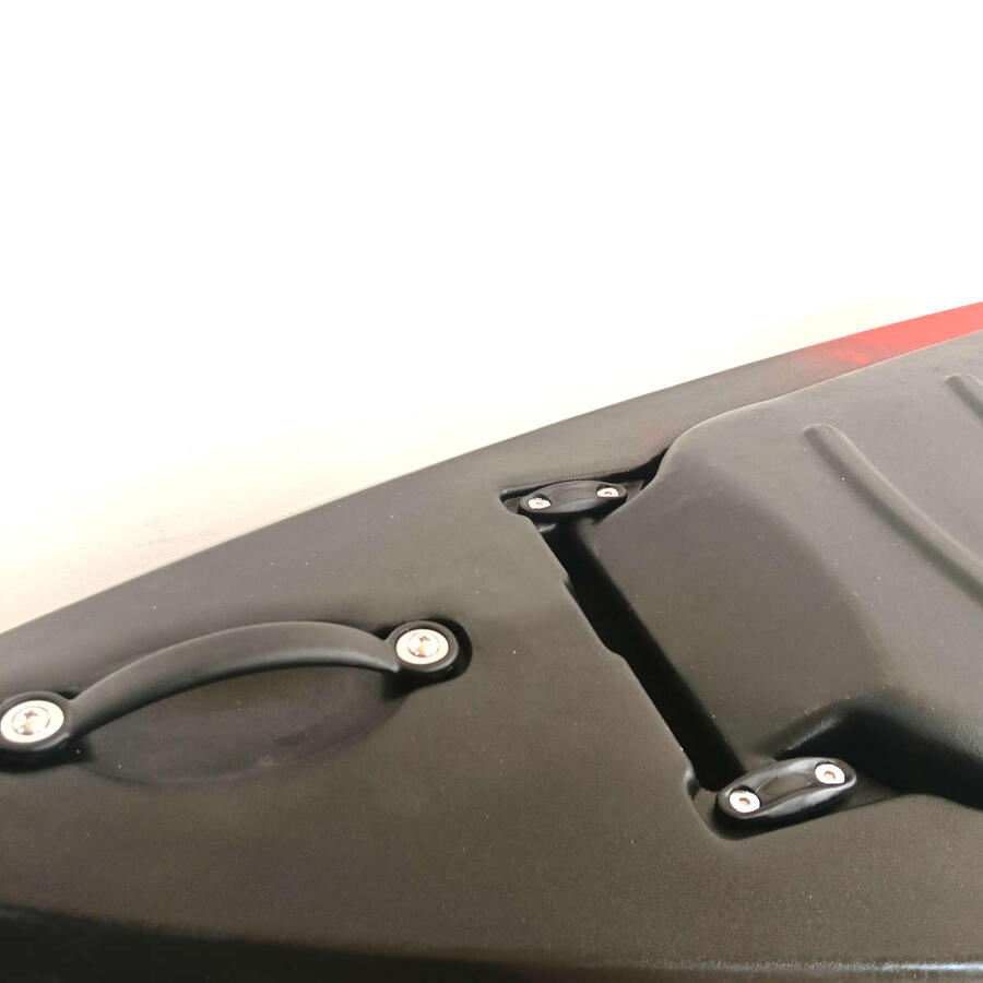 Kayak da Pesca a Pedali SKF Pedal Power 13 - 415 cm - 39 kg - Rosso Nero Bianco
