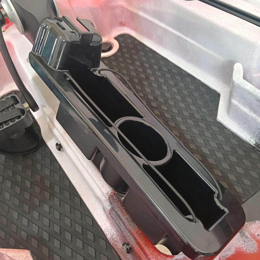 Kayak da Pesca a Pedali SKF Pedal Power 13 - 415 cm - 39 kg - Rosso Nero Bianco
