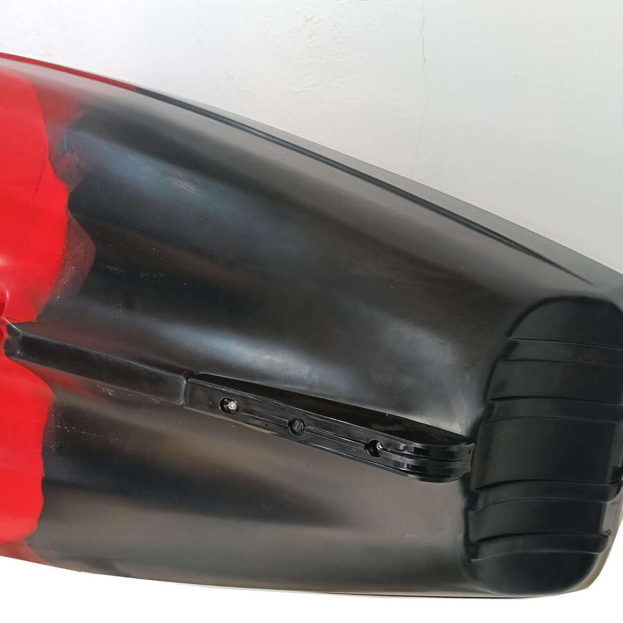 Kayak da Pesca a Pedali SKF Pedal Power 13 - 415 cm - 39 kg - Rosso Nero Bianco