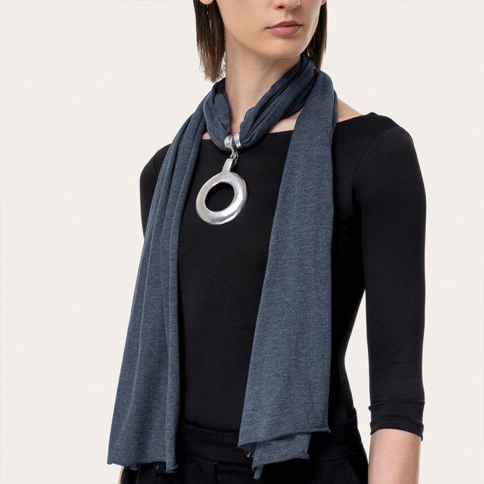 VESTOPAZZO SCIARPA GIOIELLO TONDO CUT OUT