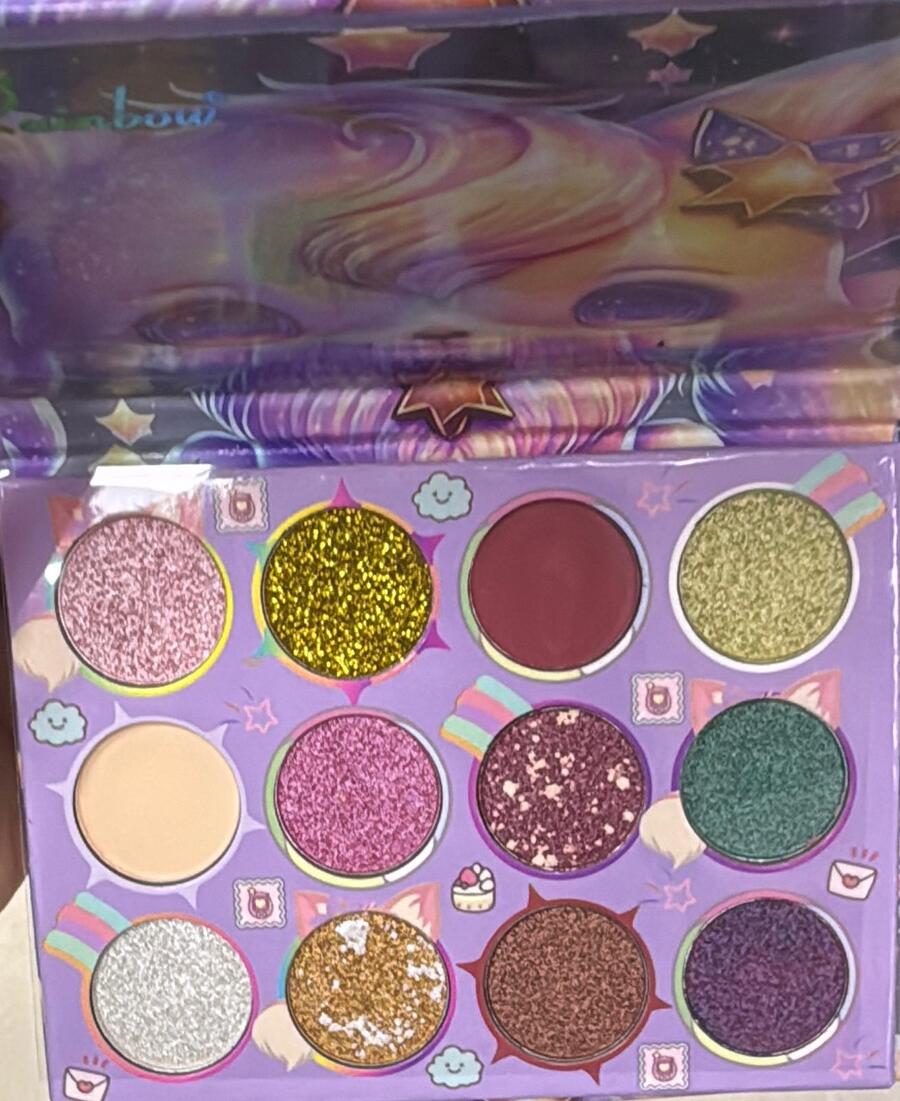 COLOR RAINBOW PALETTE EYESHADOW 12 COLORI
 [Quantità minima per ordine è di 12 pezzi]