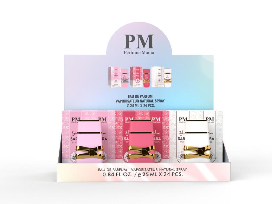 PM EXPO ASSORTITO SARA EDP DA 25 ml (Similare YARA)
 [Conf.da 24 pezzi]