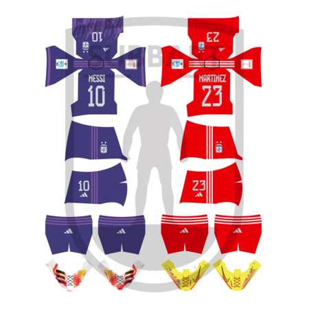 DECALS ARGENTINA 2022 SECONDA MAGLIA WORLD CUP