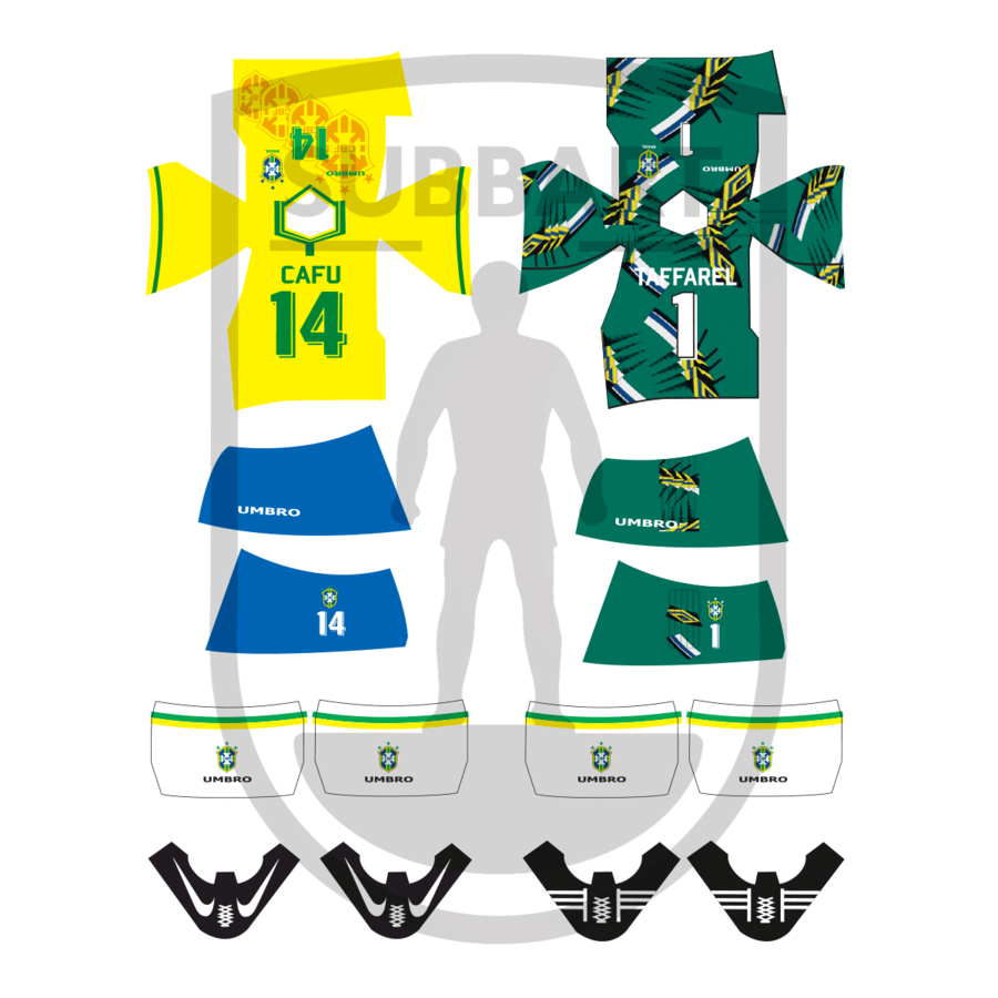 DECALS BRASILE 1994 WORLD CUP