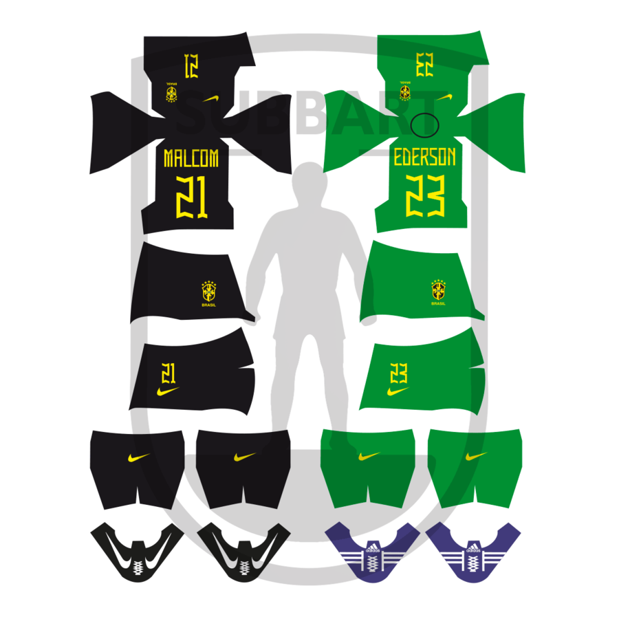 DECALS BRASILE 2022 2 MAGLIA WORLD CUP