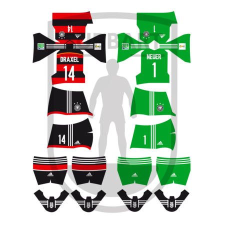 DECALS GERMANIA 2 MAGLIA 2014 WORLD CUP