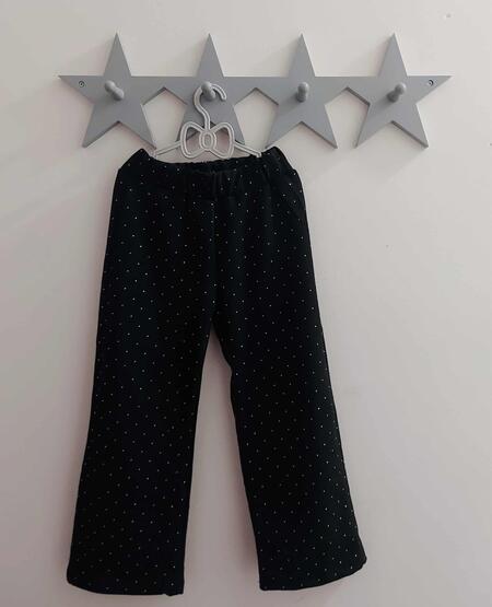 PANTATUTA PALAZZO CON GLITTER VERSIONE NERO