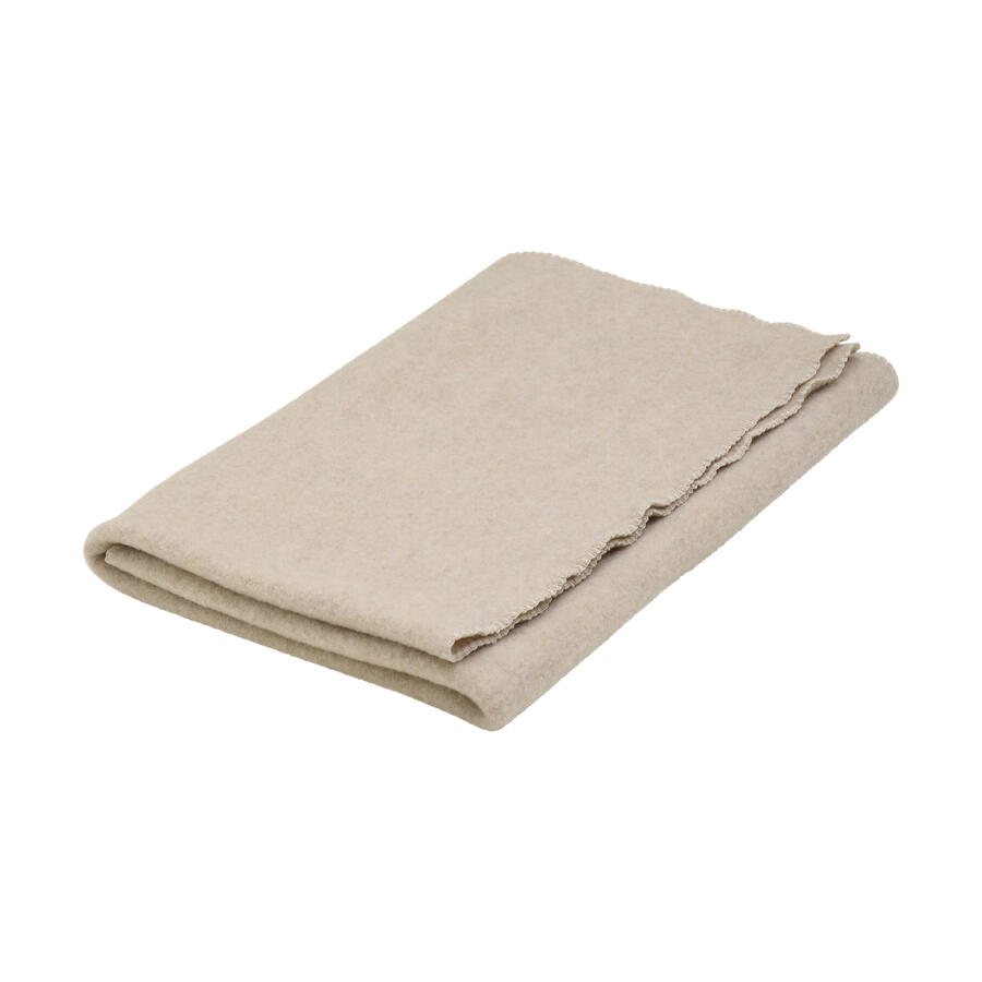 Copertina in pile di lana merino 85x85 cm – Camel Melange | HUTTEliHUT