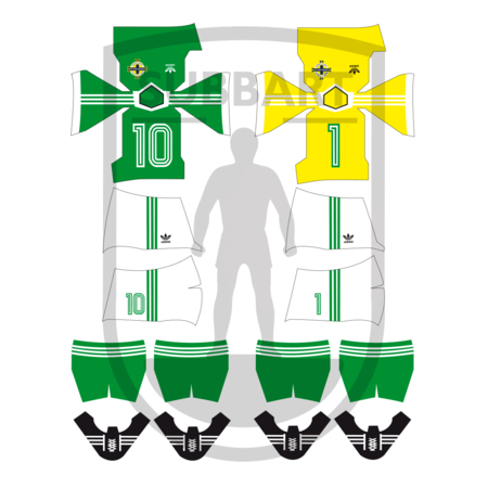 DECALS IRLANDA DEL NORD 1982 WORLD CUP