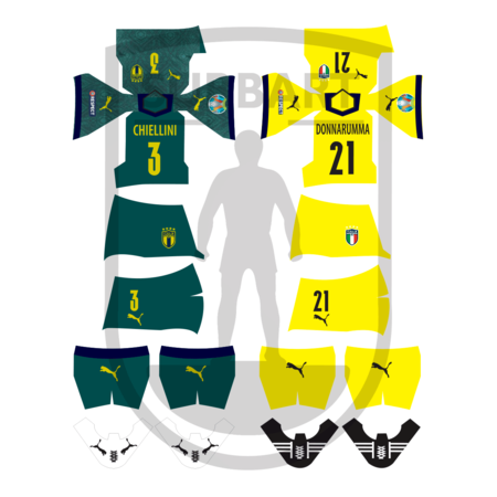 DECALS ITALIA 3 MAGLIA 2023 EUROPEO