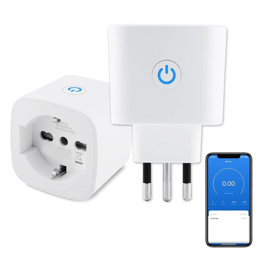 PRESA INTELLIGENTE WIFI 10A TIMER ALEXA GOOGLE HOME SMART LIFE TUYA PLUG SHUKO
