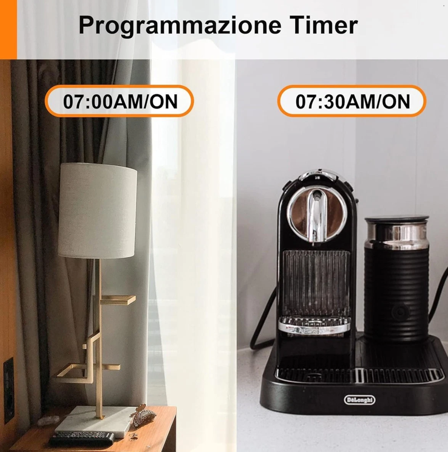 PRESA INTELLIGENTE WIFI 10A TIMER ALEXA GOOGLE HOME SMART LIFE TUYA PLUG SHUKO