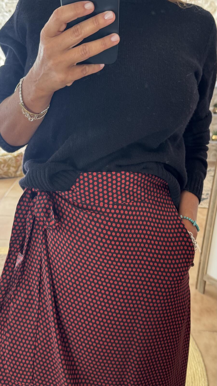 Gonna portafoglio Red Pois 