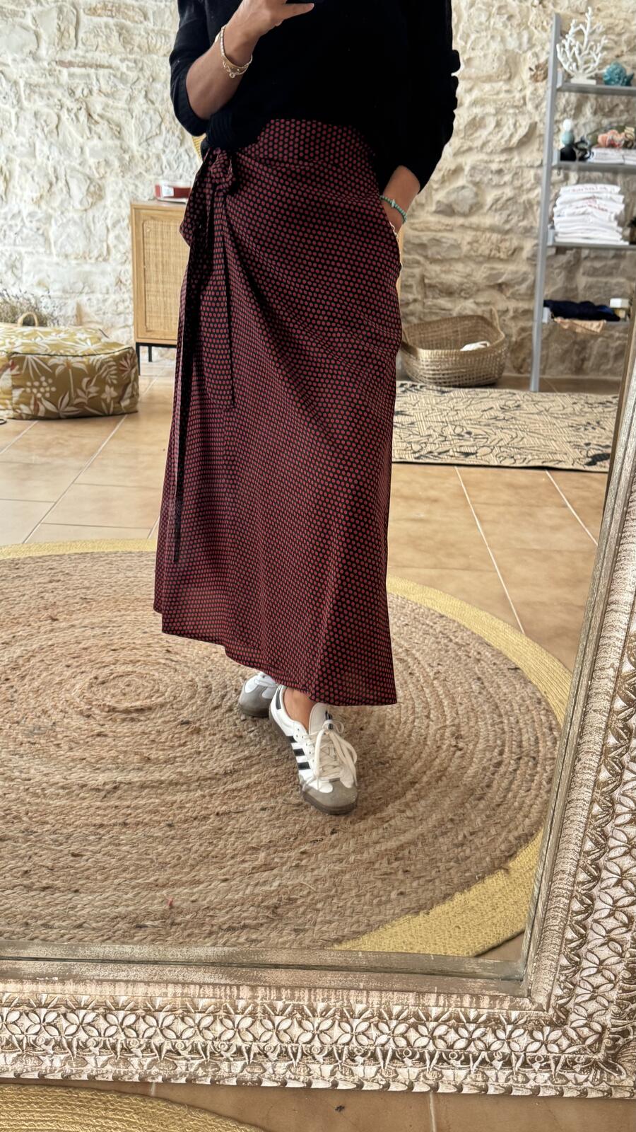 Gonna portafoglio Red Pois 