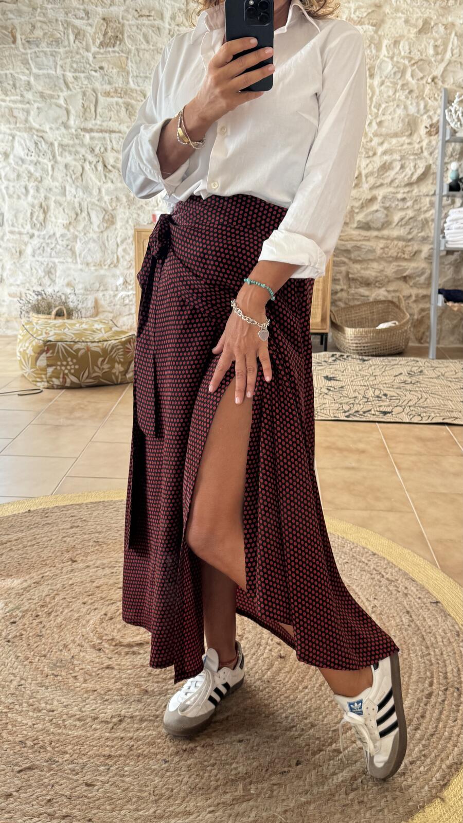 Gonna portafoglio Red Pois 