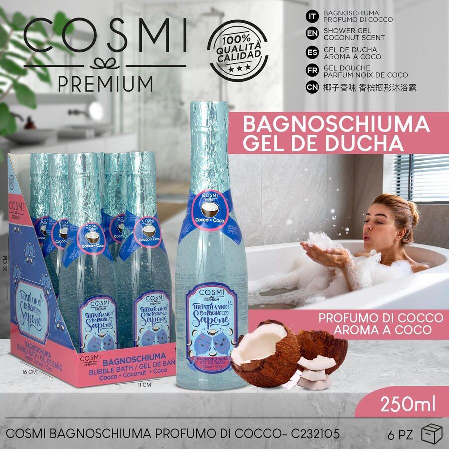 COSMI BAGNOSCHIUMA CHAMPAGNE DA 250 ml
 [Conf.da 6 pezzi]