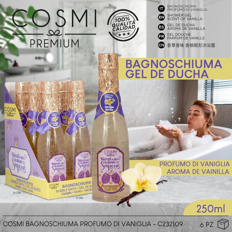 COSMI BAGNOSCHIUMA CHAMPAGNE DA 250 ml
 [Conf.da 6 pezzi]