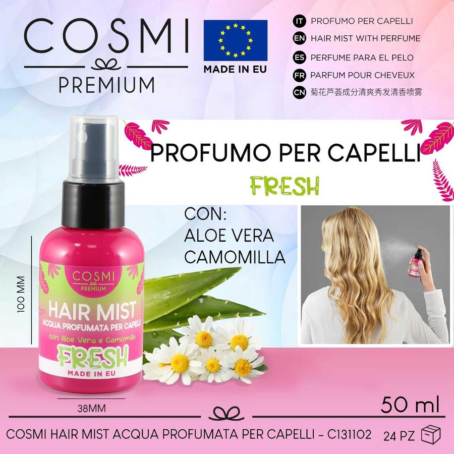 COSMI PROFUMO PER CAPELLI DA 50 ml
 [Quantità minima per ordine è di 12 pezzi]