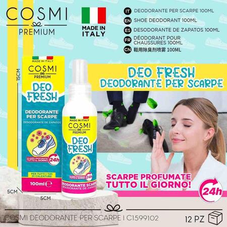 COSMI DEODORANTE PER SCARPE DA 100 ml
 [Conf.da 12 pezzi]