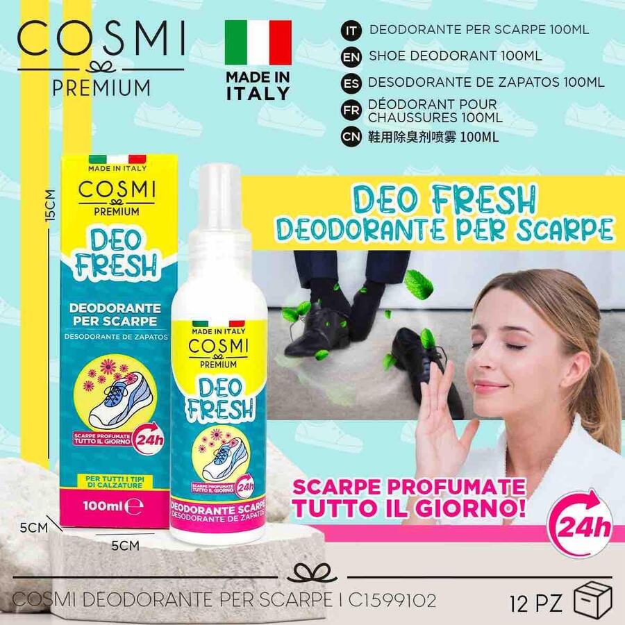 COSMI DEODORANTE PER SCARPE DA 100 ml
 [Conf.da 12 pezzi]