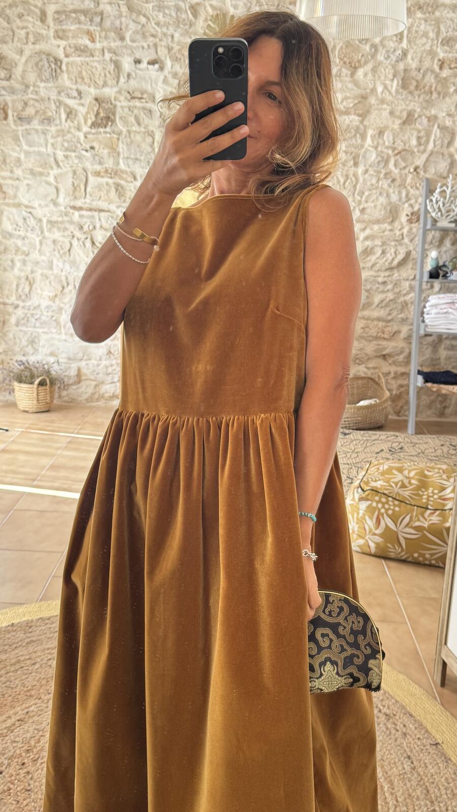 Ines maxi dress Rhum velvet